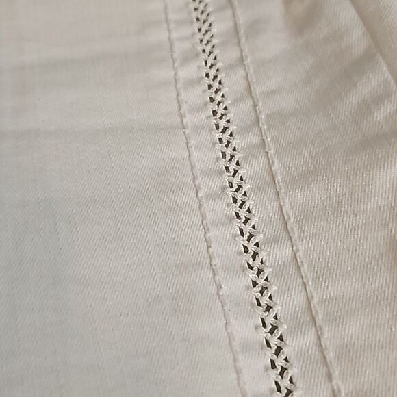 J BRAND Alana High-Rise White Ladder Lace Cropped Skinny Jeans Size 28 - Picture 7 of 12